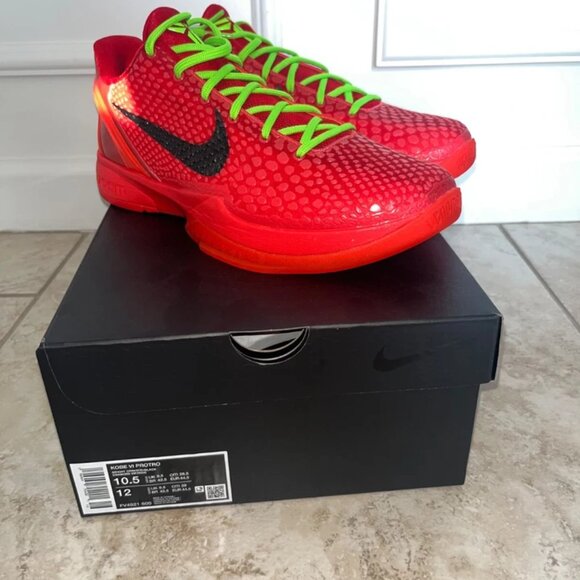 Size 10.5 - Nike Kobe 6 Protro Low Reverse Grinch BRAND NEW!! - Picture 2 of 5